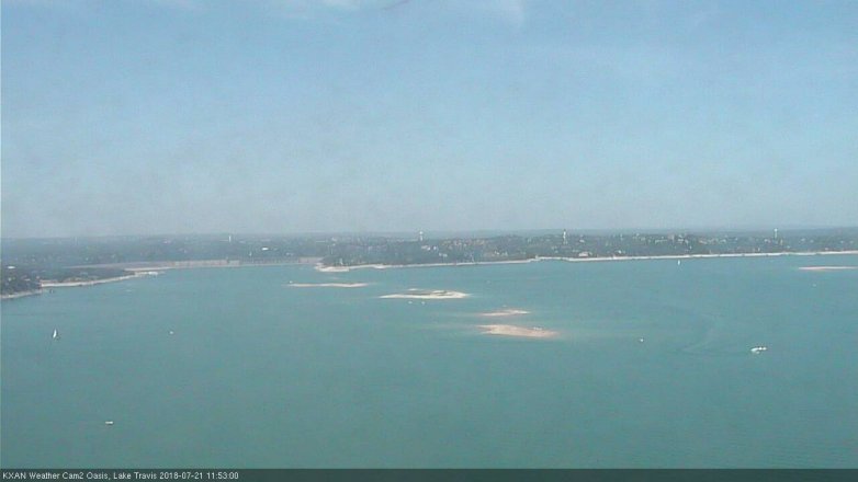 Lake Travis webcam, July 21, 2018 10:55 AM CT