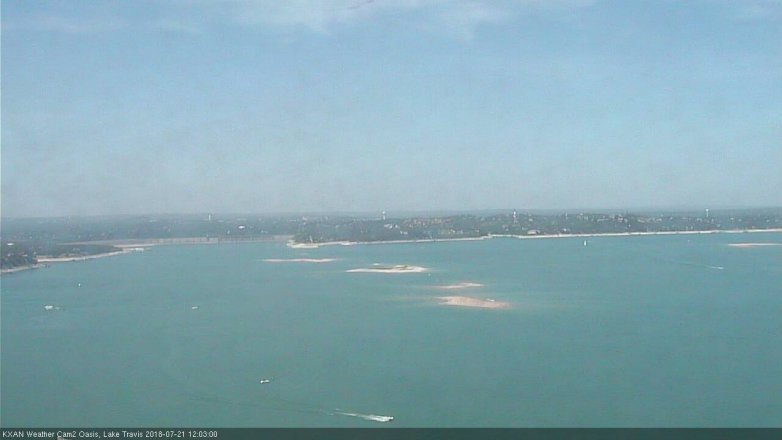 Lake Travis webcam, July 21, 2018 11:05 AM CT