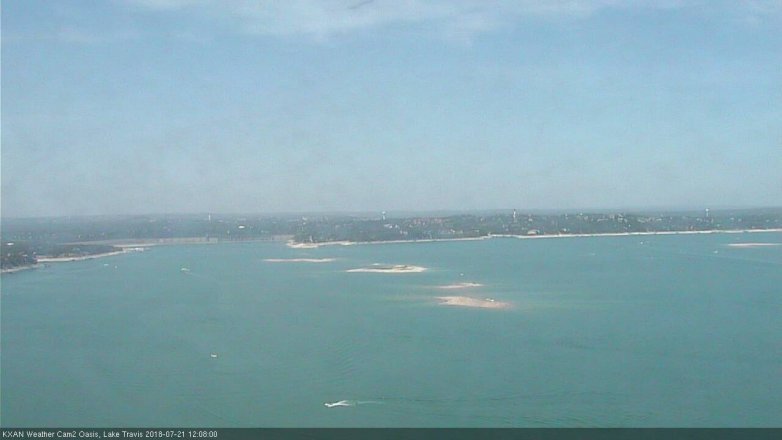 Lake Travis webcam, July 21, 2018 11:10 AM CT