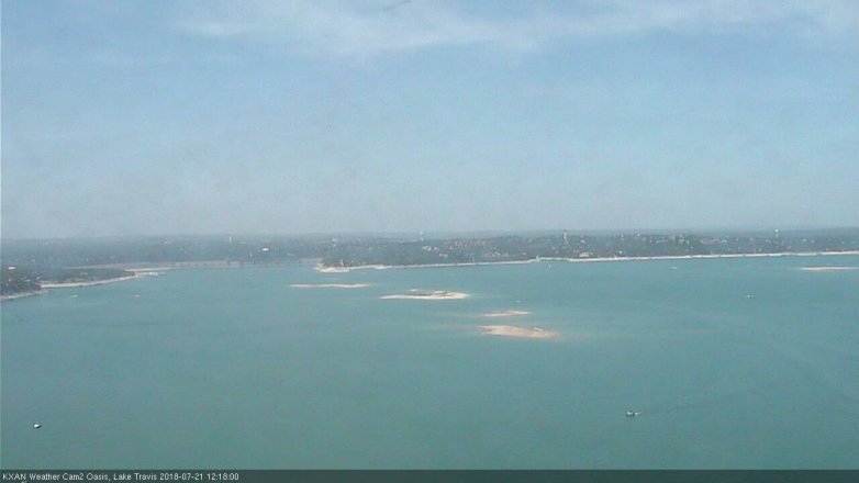 Lake Travis webcam, July 21, 2018 11:20 AM CT
