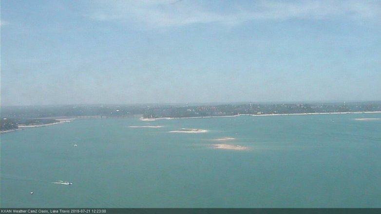 Lake Travis webcam, July 21, 2018 11:25 AM CT