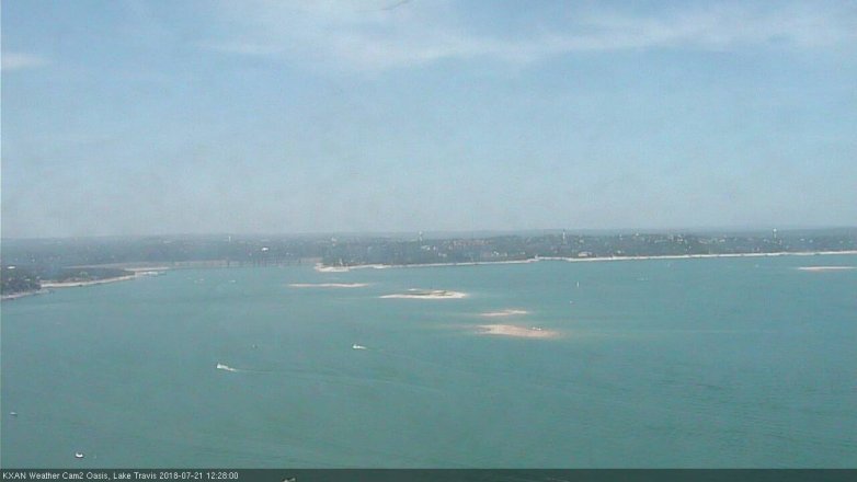 Lake Travis webcam, July 21, 2018 11:30 AM CT