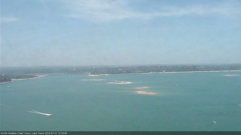 Lake Travis webcam, July 21, 2018 11:35 AM CT