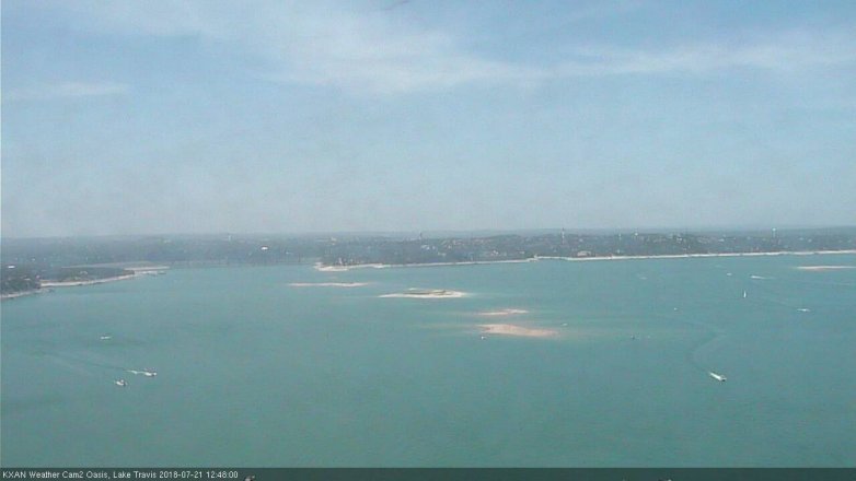 Lake Travis webcam, July 21, 2018 11:50 AM CT