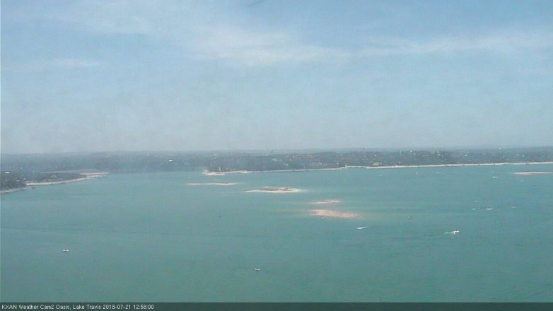Lake Travis webcam, July 21, 2018 12:00 PM CT