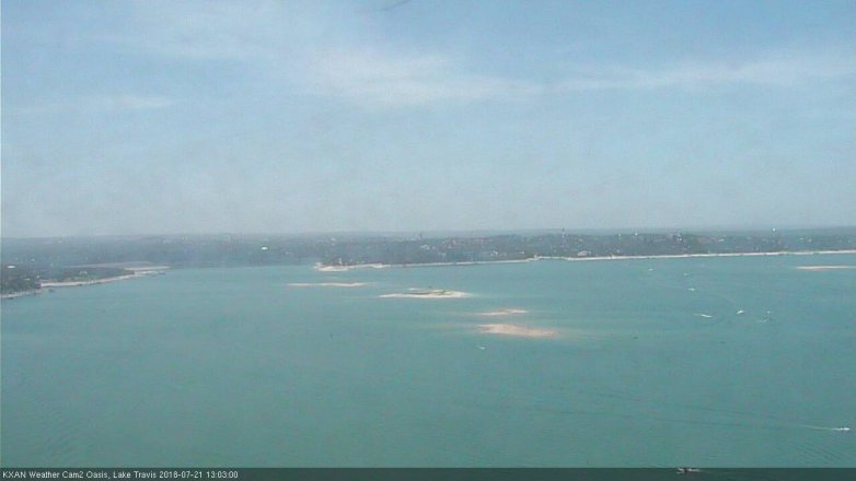 Lake Travis webcam, July 21, 2018 12:05 PM CT