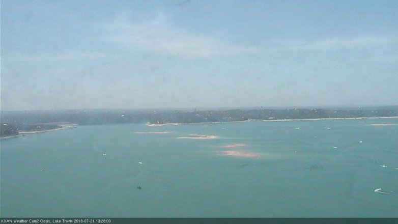 Lake Travis webcam, July 21, 2018 12:30 PM CT