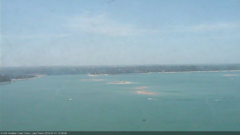 Lake Travis webcam, July 21, 2018 12:40 PM CT