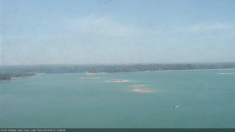 Lake Travis webcam, July 21, 2018 12:50 PM CT