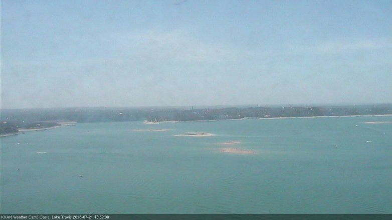 Lake Travis webcam, July 21, 2018 12:55 PM CT