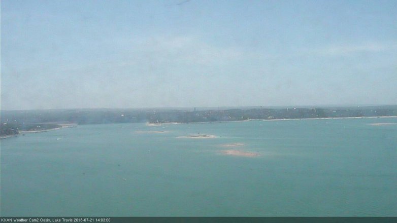 Lake Travis webcam, July 21, 2018 1:05 PM CT