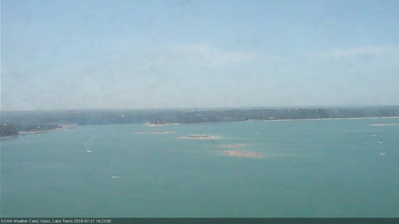 Lake Travis webcam, July 21, 2018 1:25 PM CT