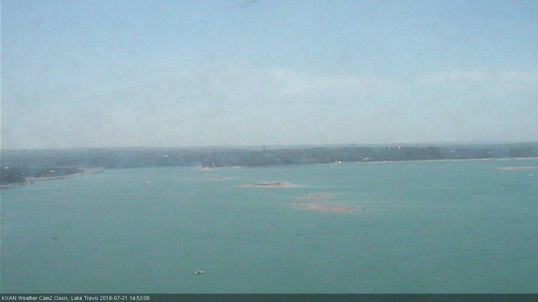 Lake Travis webcam, July 21, 2018 1:55 PM CT