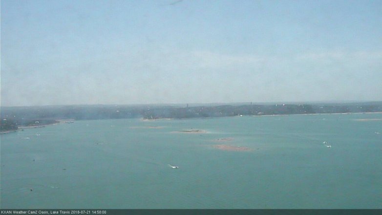 Lake Travis webcam, July 21, 2018 2:00 PM CT