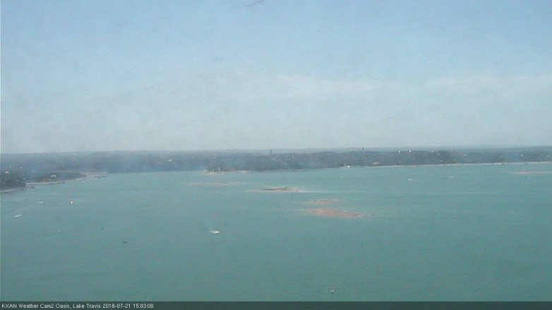 Lake Travis webcam, July 21, 2018 2:05 PM CT