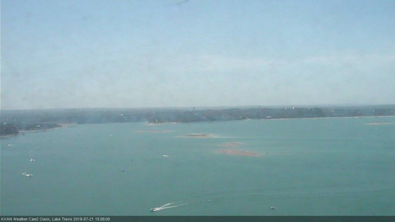 Lake Travis webcam, July 21, 2018 2:10 PM CT