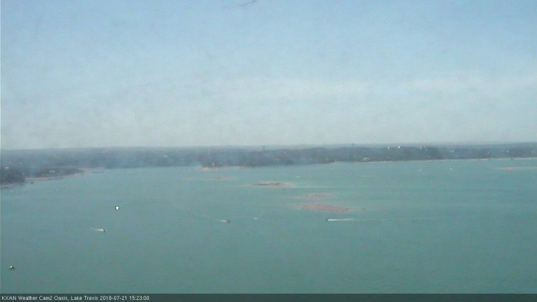 Lake Travis webcam, July 21, 2018 2:25 PM CT