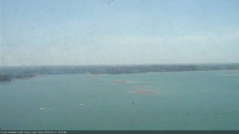 Lake Travis webcam, July 21, 2018 2:35 PM CT