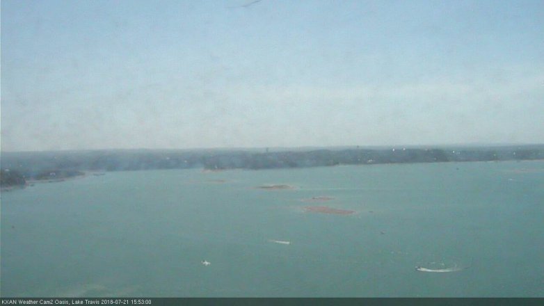Lake Travis webcam, July 21, 2018 2:55 PM CT