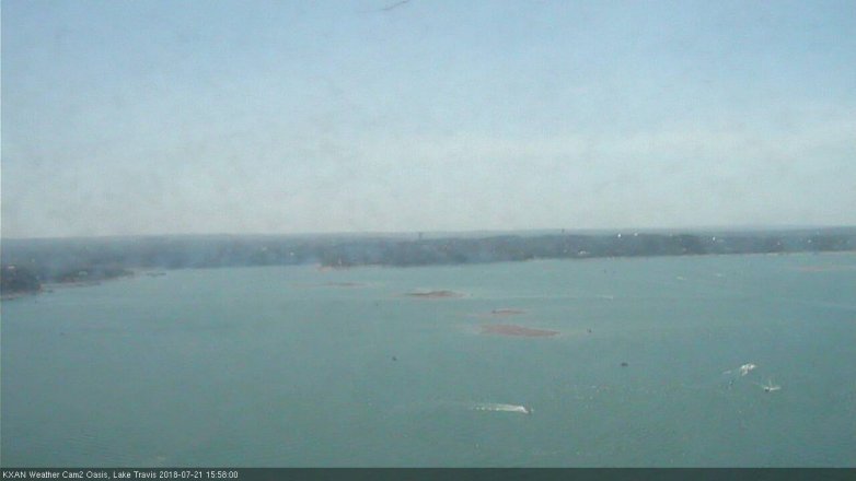 Lake Travis webcam, July 21, 2018 3:00 PM CT
