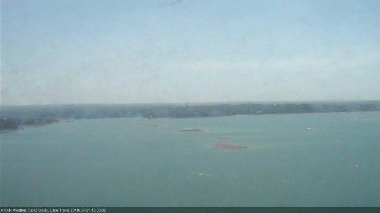 Lake Travis webcam, July 21, 2018 3:05 PM CT