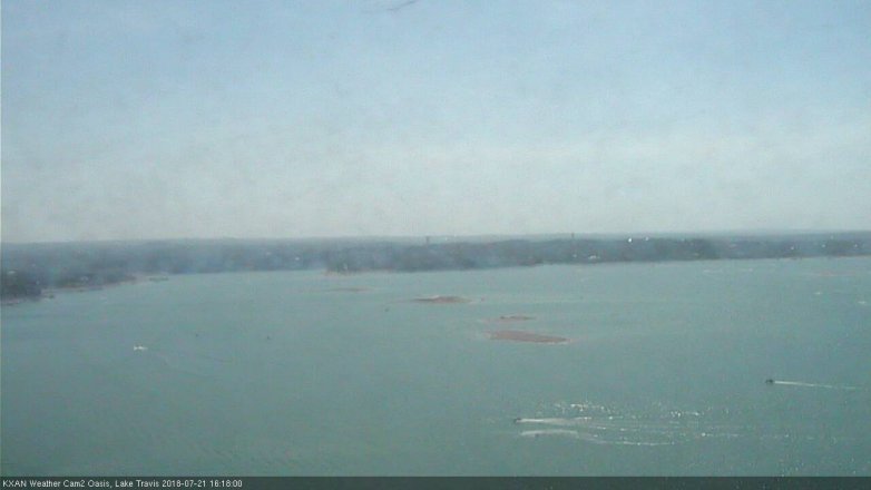 Lake Travis webcam, July 21, 2018 3:20 PM CT