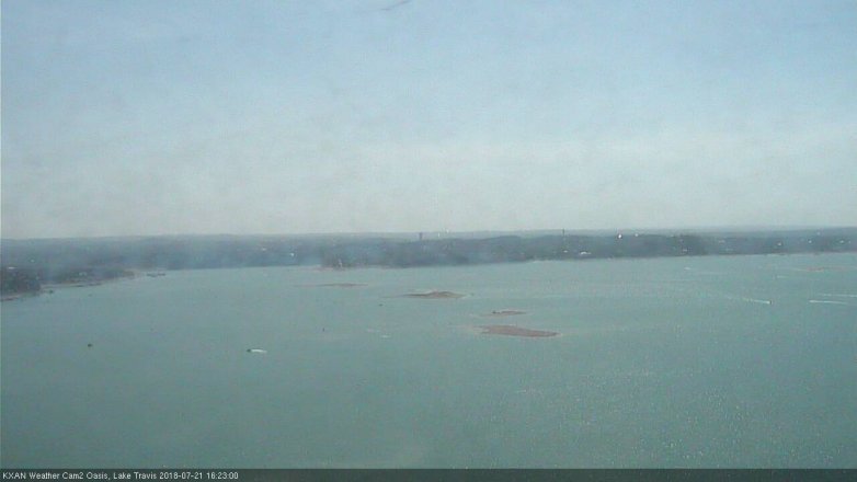 Lake Travis webcam, July 21, 2018 3:25 PM CT