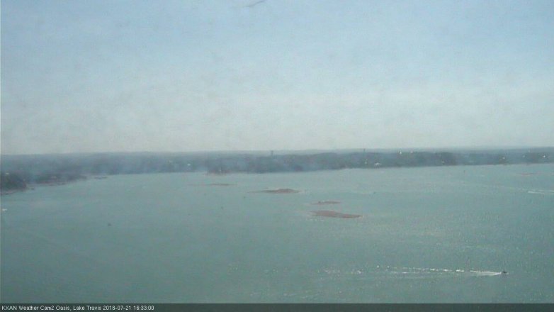 Lake Travis webcam, July 21, 2018 3:35 PM CT