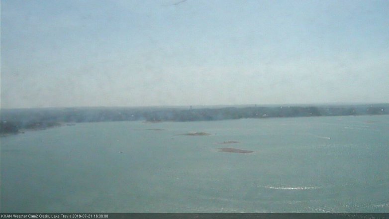 Lake Travis webcam, July 21, 2018 3:40 PM CT