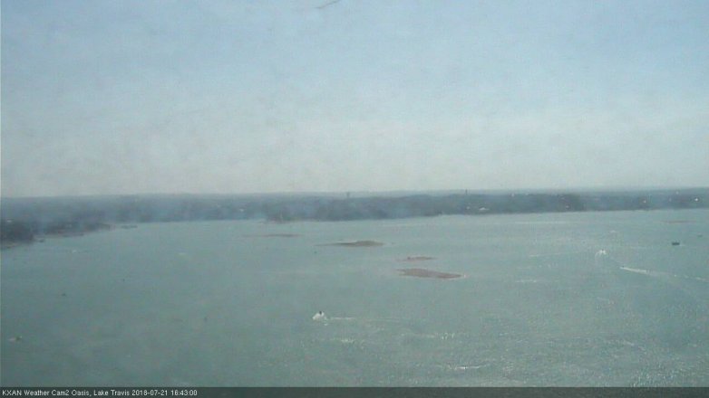 Lake Travis webcam, July 21, 2018 3:45 PM CT