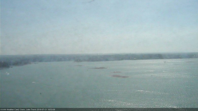 Lake Travis webcam, July 21, 2018 3:55 PM CT