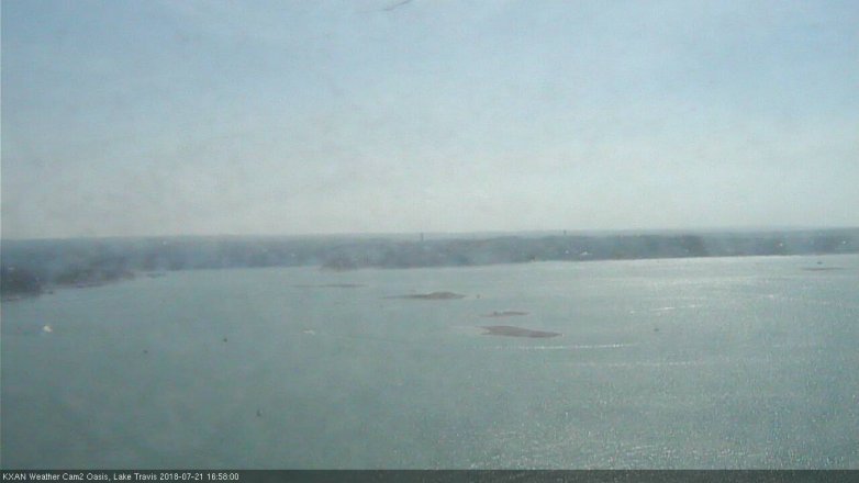 Lake Travis webcam, July 21, 2018 4:00 PM CT