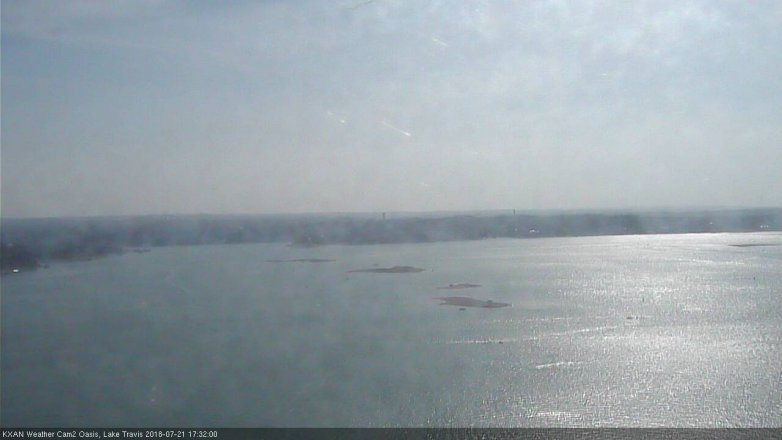 Lake Travis webcam, July 21, 2018 4:35 PM CT
