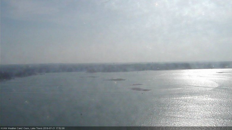 Lake Travis webcam, July 21, 2018 4:55 PM CT