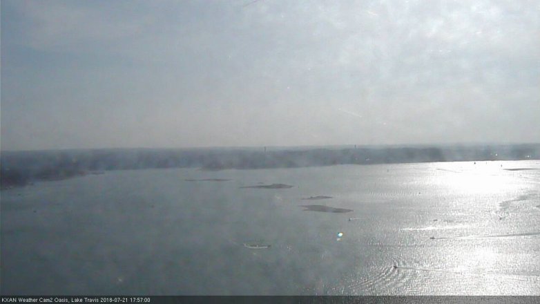 Lake Travis webcam, July 21, 2018 5:00 PM CT