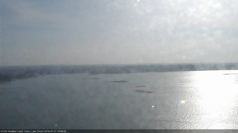 Lake Travis webcam, July 21, 2018 5:10 PM CT