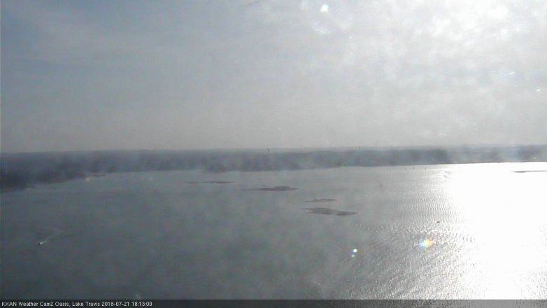Lake Travis webcam, July 21, 2018 5:15 PM CT