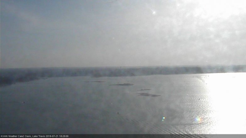 Lake Travis webcam, July 21, 2018 5:30 PM CT