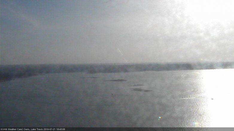 Lake Travis webcam, July 21, 2018 5:45 PM CT
