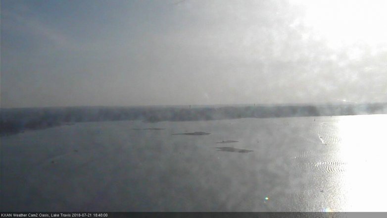 Lake Travis webcam, July 21, 2018 5:50 PM CT