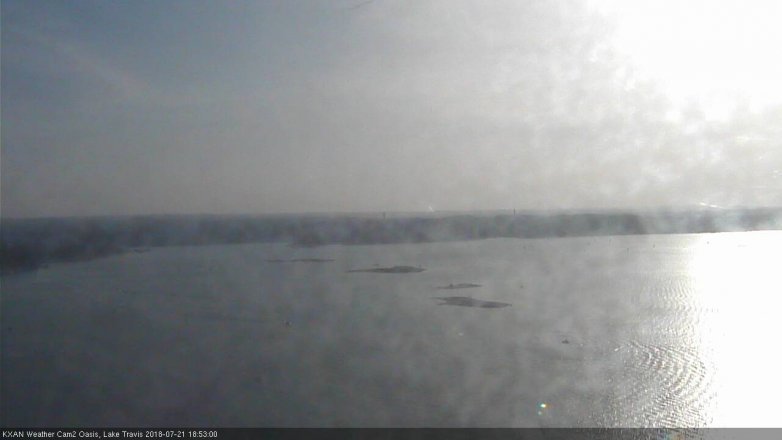 Lake Travis webcam, July 21, 2018 5:55 PM CT