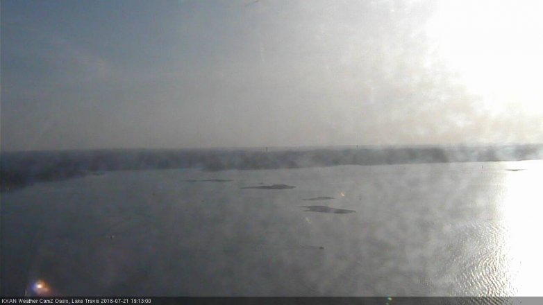 Lake Travis webcam, July 21, 2018 6:15 PM CT
