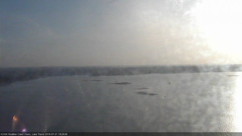 Lake Travis webcam, July 21, 2018 6:30 PM CT