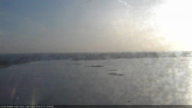 Lake Travis webcam, July 21, 2018 6:45 PM CT