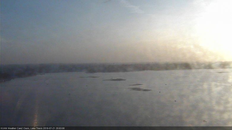 Lake Travis webcam, July 21, 2018 7:05 PM CT
