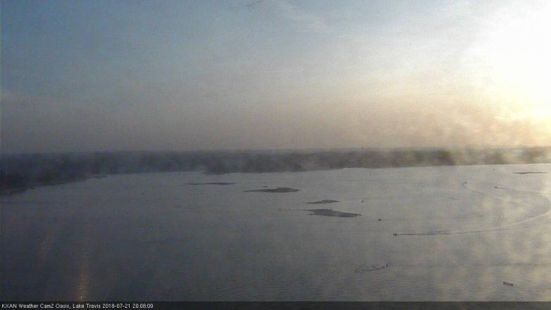 Lake Travis webcam, July 21, 2018 7:10 PM CT