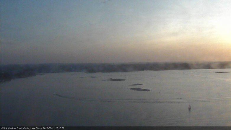 Lake Travis webcam, July 21, 2018 7:20 PM CT