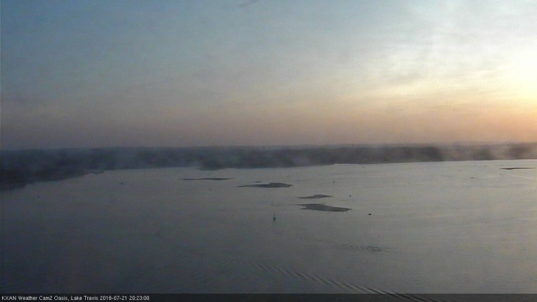 Lake Travis webcam, July 21, 2018 7:25 PM CT