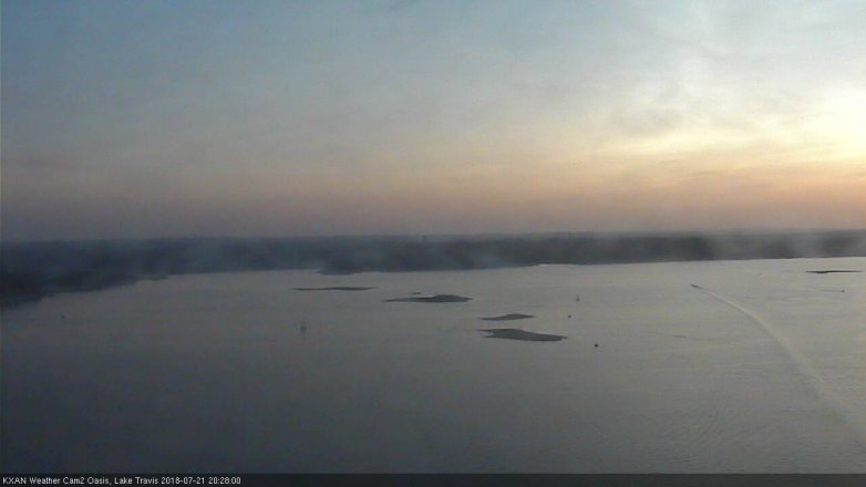 Lake Travis webcam, July 21, 2018 7:30 PM CT