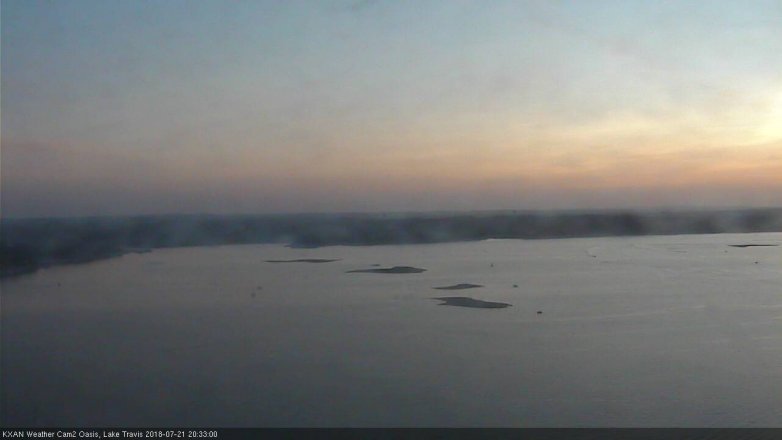 Lake Travis webcam, July 21, 2018 7:35 PM CT